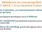 Programme Nue propriété - Nue Propriété La Garenne Colombes Résidence 57 Aigle / La Garenne Colombes (92)