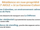 Programme Nue proprit - Nue Proprit La Garenne Colombes Rsidence 57 Aigle / La Garenne Colombes (92)